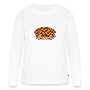 Tarte de Thanksgiving - T-shirt manches longues Premium bio Femme - blanc - Devant - Julia (174cm)