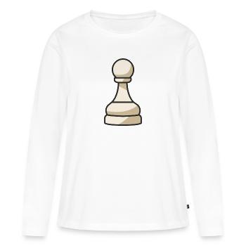 Pion - T-shirt manches longues Premium bio Femme - blanc - Devant - Julia (174cm)