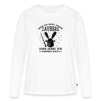 Zauberei Zauberer Zaubern Sprüche - Frauen Premium Bio Langarmshirt - Weiß - Vorne - Julia (174cm)