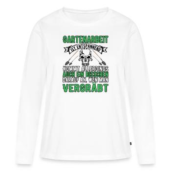 Gartenarbeit - Frauen Premium Bio Langarmshirt - Weiß - Vorne - Julia (174cm)