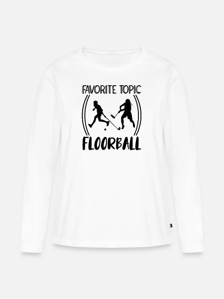 Floorball Unihockey Feldhockey Hallenhockey - Frauen Premium Bio Langarmshirt - Weiß