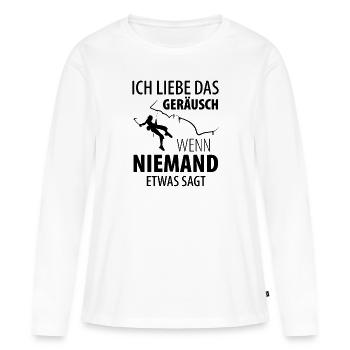 Eisklettern Eiskletterer Eispickel - Frauen Premium Bio Langarmshirt - Weiß - Vorne - Julia (174cm)