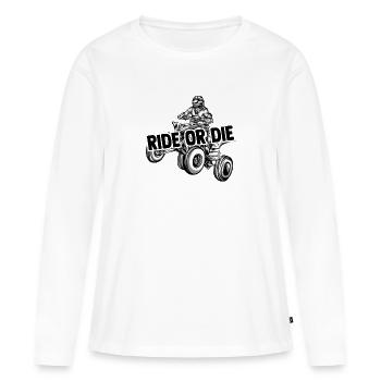 Quad - T-shirt manches longues Premium bio Femme - blanc - Devant - Julia (174cm)