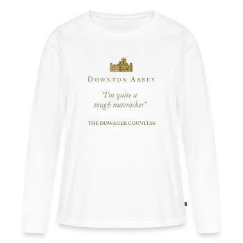 Downton Abbey Violet Crawley A Tough Nutcracker - Frauen Premium Bio Langarmshirt - Weiß - Vorne - Julia (174cm)