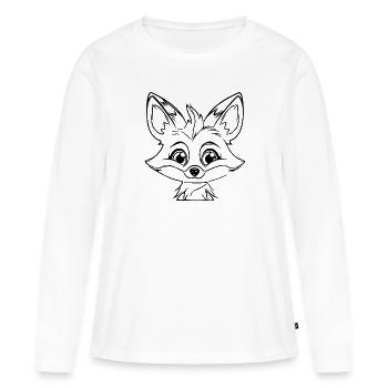 Schlauer Putziger Kinder Fuchs - Frauen Premium Bio Langarmshirt - Weiß - Vorne - Julia (174cm)