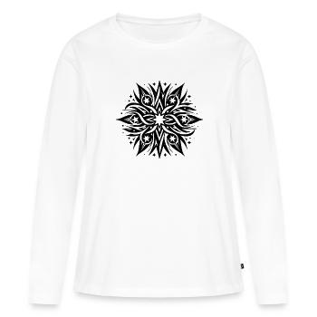 Fancy Stars Composition Tattoo Style - Women's Premium Organic Long Sleeve Shirt - white - Front - Julia (174cm)