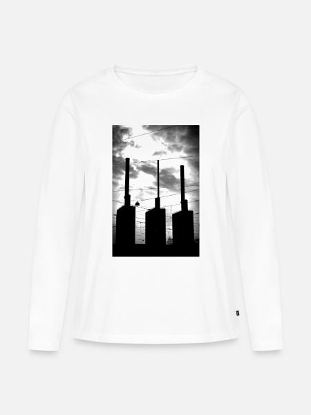 Kraftwerk - Frauen Premium Bio Langarmshirt - Weiß
