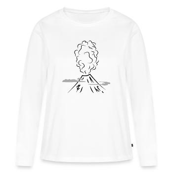 Vulkan - Frauen Premium Bio Langarmshirt - Weiß - Vorne - Julia (174cm)