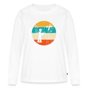 Modellflug Modellflieger Modellflugzeug - Frauen Premium Bio Langarmshirt - Weiß - Vorne - Julia (174cm)