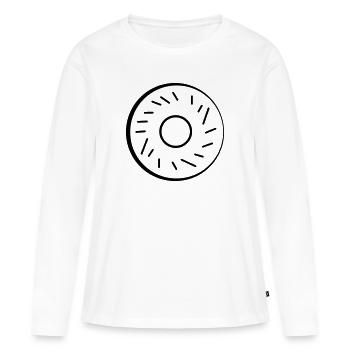 donut - T-shirt manches longues Premium bio Femme - blanc - Devant - Julia (174cm)