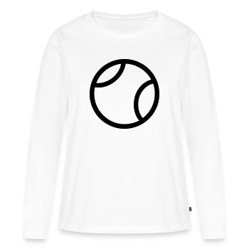 Balle de tennis - T-shirt manches longues Premium bio Femme - blanc - Devant - Julia (174cm)