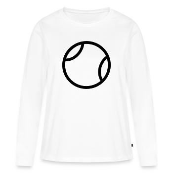 Balle de tennis - T-shirt manches longues Premium bio Femme - blanc - Devant - Julia (174cm)