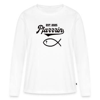Pfarrerin est 2025 Fisch Symbol Christentum Kirche - Frauen Premium Bio Langarmshirt - Weiß - Vorne - Julia (174cm)