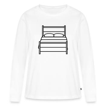 lit - T-shirt manches longues Premium bio Femme - blanc - Devant - Julia (174cm)