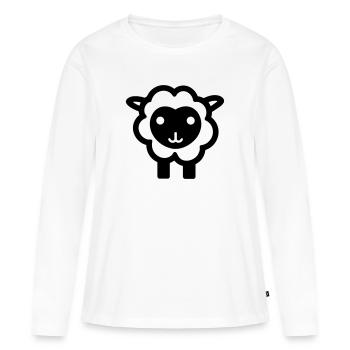 sheep - Women's Premium Organic Long Sleeve Shirt - white - Front - Julia (174cm)