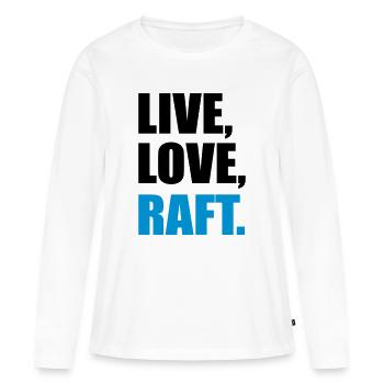 rafting - T-shirt manches longues Premium bio Femme - blanc - Devant - Julia (174cm)