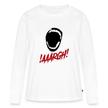 Argh!!! Crier!!! - T-shirt manches longues Premium bio Femme - blanc - Devant - Julia (174cm)