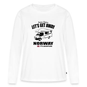 Norway - Camper - Motorhome - Women's Premium Organic Long Sleeve Shirt - white - Front - Julia (174cm)