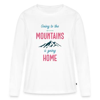 Going to the Mountains is Going Home - Women's Premium Organic Long Sleeve Shirt - white - Front - Julia (174cm)