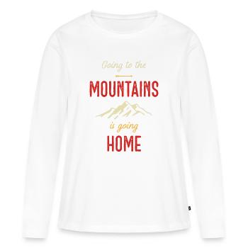 Going to the Mountains is Going Home - Women's Premium Organic Long Sleeve Shirt - white - Front - Julia (174cm)