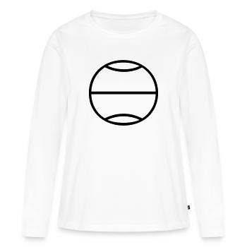 Balle de tennis - T-shirt manches longues Premium bio Femme - blanc - Devant - Julia (174cm)