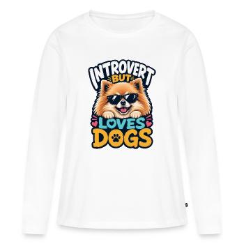 Pomeranian - Women's Premium Organic Long Sleeve Shirt - white - Front - Julia (174cm)