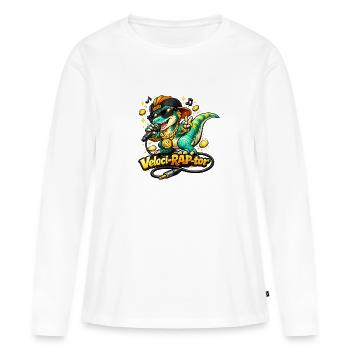 Veloci-Rap-Tor - Frauen Premium Bio Langarmshirt - Weiß - Vorne - Julia (174cm)