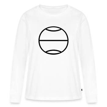Balle de tennis - T-shirt manches longues Premium bio Femme - blanc - Devant - Julia (174cm)