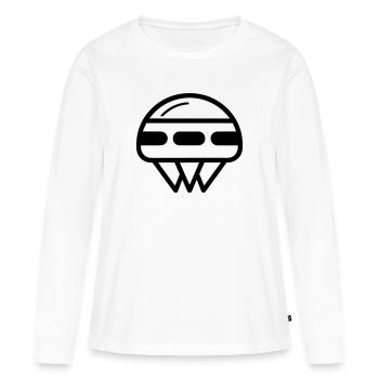 soucoupe volante - T-shirt manches longues Premium bio Femme - blanc - Devant - Julia (174cm)