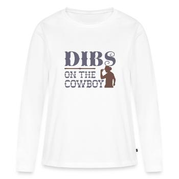 Dibs auf dem Cowboy - Frauen Premium Bio Langarmshirt - Weiß - Vorne - Julia (174cm)