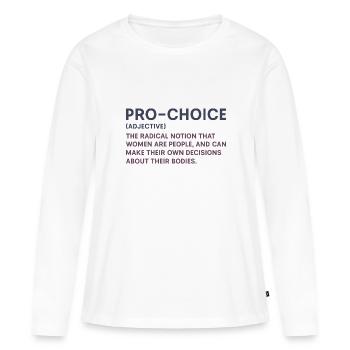 Pro-Choix - T-shirt manches longues Premium bio Femme - blanc - Devant - Julia (174cm)
