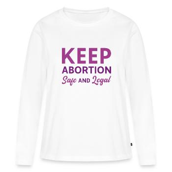 Keep Abortion Safe And Legal - Women's Premium Organic Long Sleeve Shirt - white - Front - Julia (174cm)