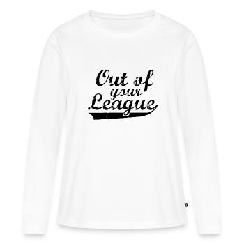 Hors de votre ligue - T-shirt manches longues Premium bio Femme - blanc - Devant - Julia (174cm)