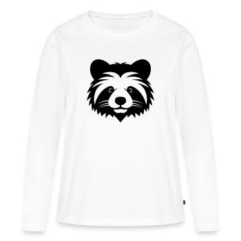 panda roux - T-shirt manches longues Premium bio Femme - blanc - Devant - Julia (174cm)