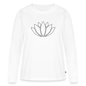 LOTUS - T-shirt manches longues Premium bio Femme - blanc - Devant - Julia (174cm)