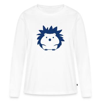 Hérisson - T-shirt manches longues Premium bio Femme - blanc - Devant - Julia (174cm)