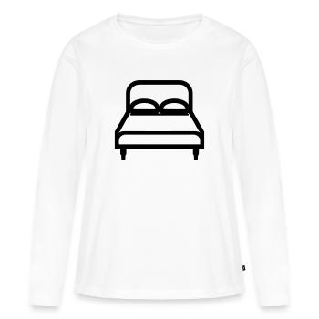 lit - T-shirt manches longues Premium bio Femme - blanc - Devant - Julia (174cm)