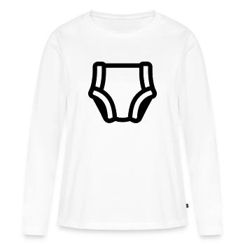 Couche - T-shirt manches longues Premium bio Femme - blanc - Devant - Julia (174cm)