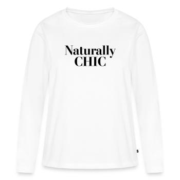 Rallye Nature Chic - T-shirt manches longues Premium bio Femme - blanc - Devant - Julia (174cm)