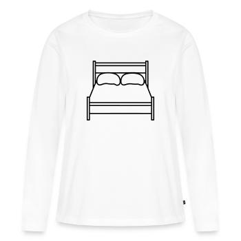 lit - T-shirt manches longues Premium bio Femme - blanc - Devant - Julia (174cm)