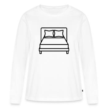 lit - T-shirt manches longues Premium bio Femme - blanc - Devant - Julia (174cm)
