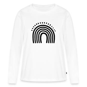 Arc en ciel - T-shirt manches longues Premium bio Femme - blanc - Devant - Julia (174cm)