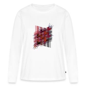 hyperspace5 - Frauen Premium Bio Langarmshirt - Weiß - Vorne - Julia (174cm)
