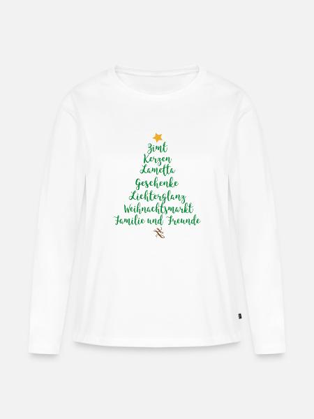 Weihnachten - Frauen Premium Bio Langarmshirt - Weiß