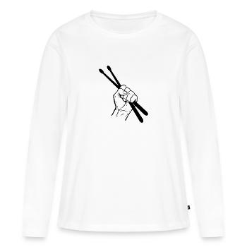 Drumsticks - Women's Premium Organic Long Sleeve Shirt - white - Front - Julia (174cm)