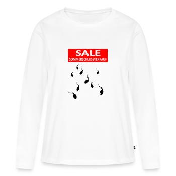Sperme Sex Wedding Shower Image Dire Homme Cadeau - T-shirt manches longues Premium bio Femme - blanc - Devant - Julia (174cm)