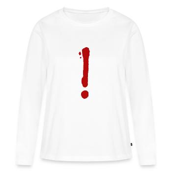 Point d’exclamation 3 - T-shirt manches longues Premium bio Femme - blanc - Devant - Julia (174cm)