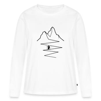 ski - Women's Premium Organic Long Sleeve Shirt - white - Front - Julia (174cm)