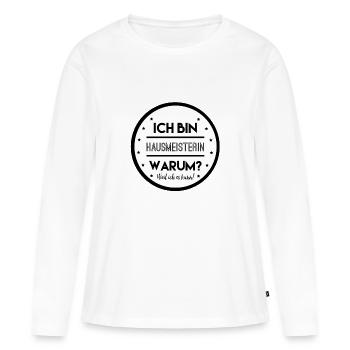 Je suis concierge parce que je peux le donner - T-shirt manches longues Premium bio Femme - blanc - Devant - Julia (174cm)