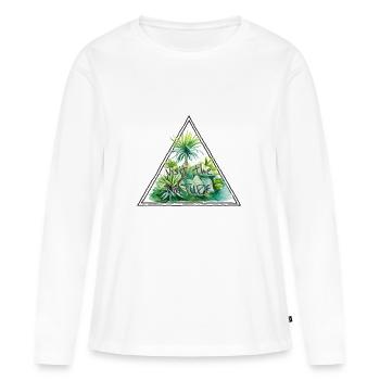 Visitez la nature - T-shirt manches longues Premium bio Femme - blanc - Devant - Julia (174cm)